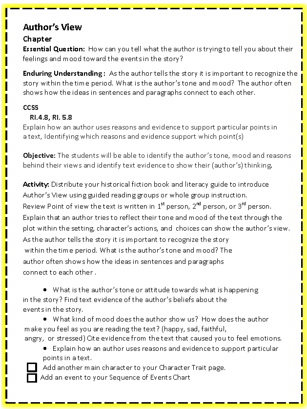 Historical Fiction Literacy Guide - Smartboard Attendance.Com